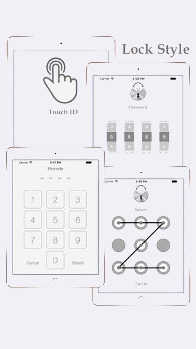 Emulate iPhone app Security Lock System for Social - Safe with password locks using MyAndroid