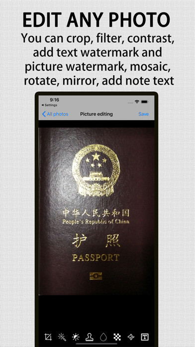 Emulate iPhone app Security watermark camera using MyAndroid