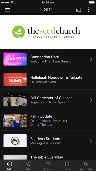 Emulate iPhone app Seed Church using MyAndroid Emulate iPhone app Seed Church using MyAndroid
