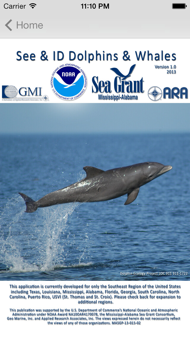 Emulate iPhone app See & ID Dolphins & Whales using MyAndroid