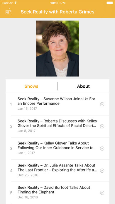 Emulate iPhone app Seek Reality w/ Roberta Grimes using MyAndroid Emulate iPhone app Seek Reality w/ Roberta Grimes using MyAndroid