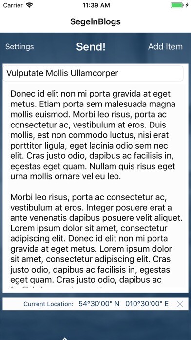 Emulate iPhone app SegelnBlogsLite using MyAndroid