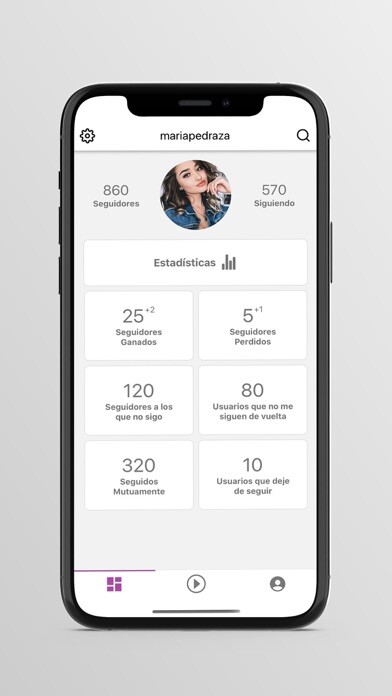 Emulate iPhone app Seguidores+ using MyAndroid