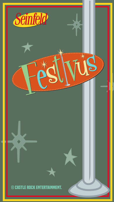 Emulate iPhone app Seinfeld Festivus Stickers using MyAndroid