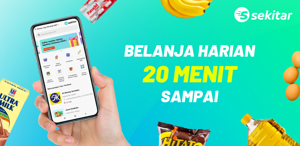 Run android online APK Sekitar - Groceries in 20 Mins from MyAndroid or emulate Sekitar - Groceries in 20 Mins using MyAndroid