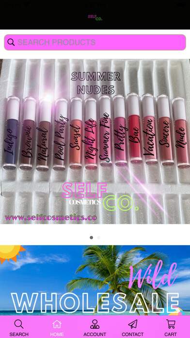 Emulate iPhone app Self Co Cosmetics Store using MyAndroid