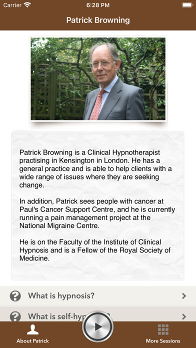Emulate iPhone app Self-hypnosis Patrick Browning using MyAndroid Emulate iPhone app Self-hypnosis Patrick Browning using MyAndroid