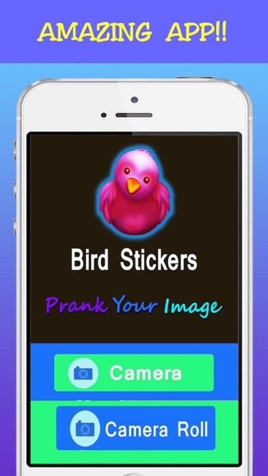 Emulate iPhone app Selfie Fun Photo Maker- Make Prank of Images with Funky Bird Stickers using MyAndroid Emulate iPhone app Selfie Fun Photo Maker- Make Prank of Images with Funky Bird Stickers using MyAndroid