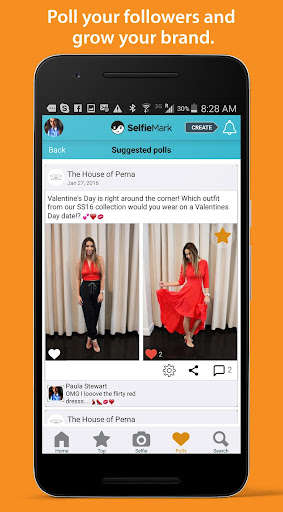 Run android online APK SelfieMark - Poll Looks & Get Free Stylist Advice. from MyAndroid or emulate SelfieMark - Poll Looks & Get Free Stylist Advice. using MyAndroid