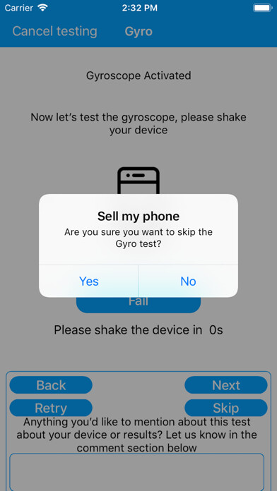 Emulate iPhone app Sell my phone using MyAndroid