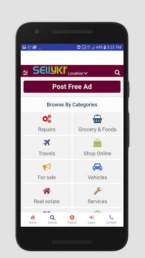 Run android online APK Sellykr - Free Classifieds from MyAndroid or emulate Sellykr - Free Classifieds using MyAndroid