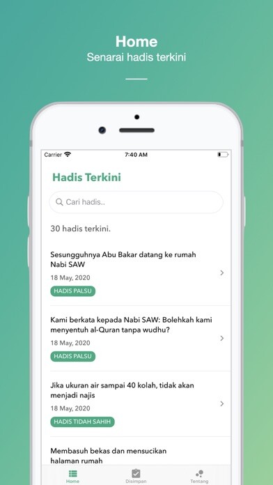 Emulate iPhone app Semak Hadis using MyAndroid Emulate iPhone app Semak Hadis using MyAndroid