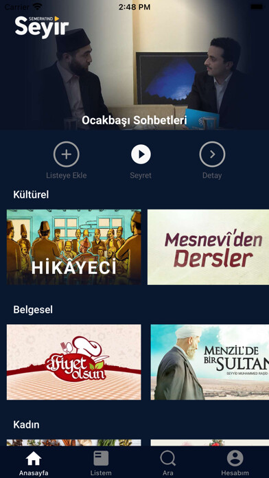 Emulate iPhone app Semerkand Seyir using MyAndroid