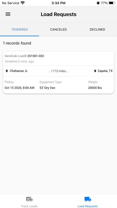 Emulate iPhone app SemiCab Shipper using MyAndroid