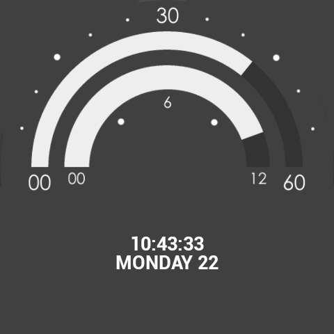 Run android online APK Semicircle Watch Face from MyAndroid or emulate Semicircle Watch Face using MyAndroid