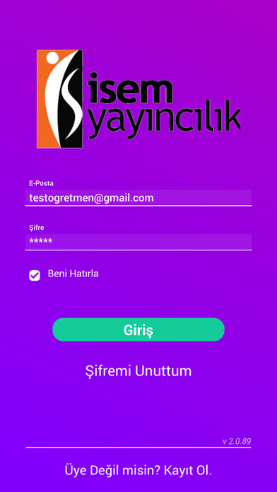 Emulate iPhone app İsem Öğretmen using MyAndroid Emulate iPhone app İsem Öğretmen using MyAndroid