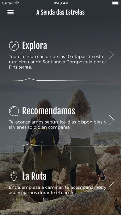 Emulate iPhone app Senda das Estrelas using MyAndroid