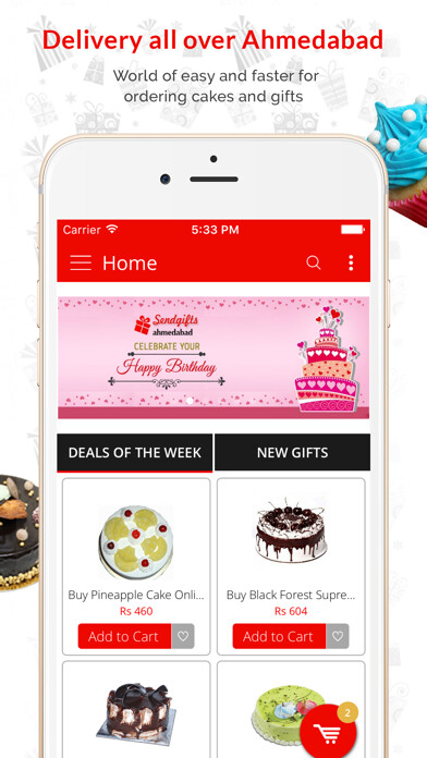 Emulate iPhone app SendGiftsAhmedabad-Cake&Flower using MyAndroid Emulate iPhone app SendGiftsAhmedabad-Cake&Flower using MyAndroid
