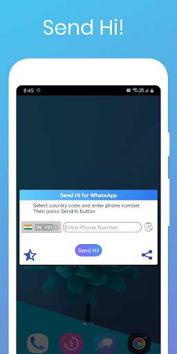 Run android online APK Send Hi for WhatsApp - without saving to contacts from MyAndroid or emulate Send Hi for WhatsApp - without saving to contacts using MyAndroid Run android online APK Send Hi for WhatsApp - without saving to contacts from MyAndroid or emulate Send Hi for WhatsApp - without saving to contacts using MyAndroid