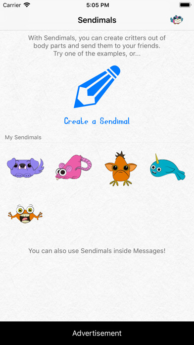 Emulate iPhone app Sendimals using MyAndroid