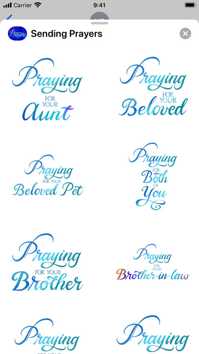 Emulate iPhone app Sending Prayers Stickers using MyAndroid Emulate iPhone app Sending Prayers Stickers using MyAndroid