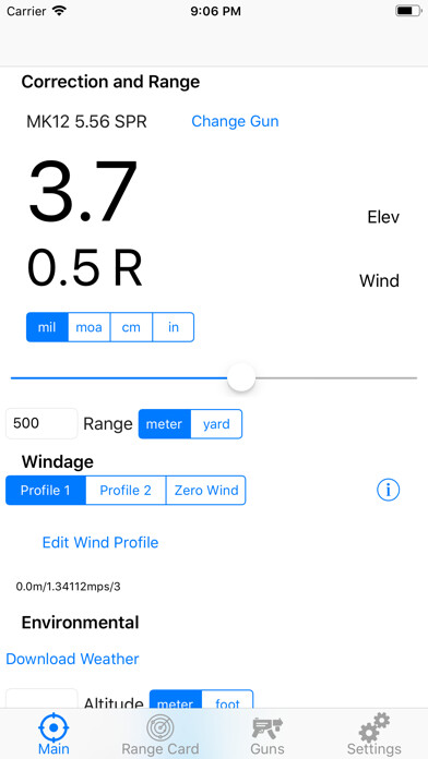 Emulate iPhone app Sendit Ballistics using MyAndroid Emulate iPhone app Sendit Ballistics using MyAndroid