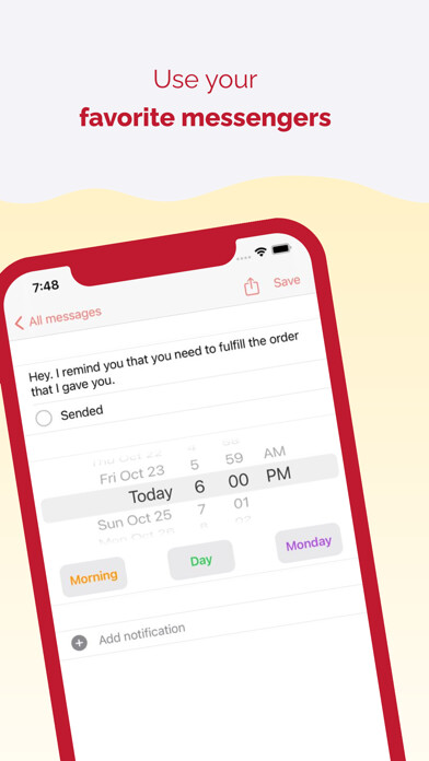 Emulate iPhone app Send Later - messages planner using MyAndroid Emulate iPhone app Send Later - messages planner using MyAndroid