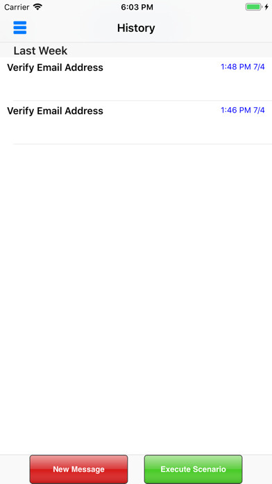 Emulate iPhone app Send Word Now using MyAndroid