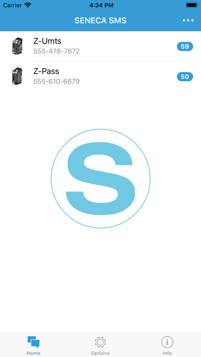 Emulate iPhone app SENECA SMS using MyAndroid