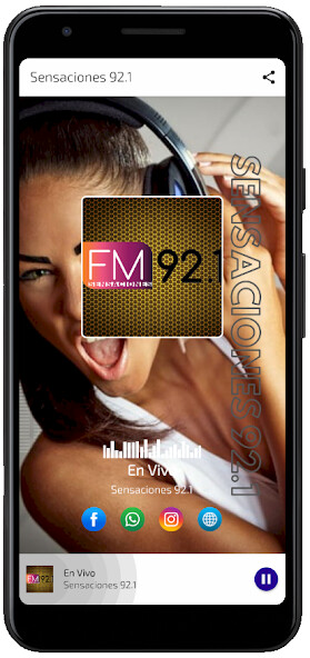 Run android online APK Sensaciones 92.1 Fm from MyAndroid or emulate Sensaciones 92.1 Fm using MyAndroid