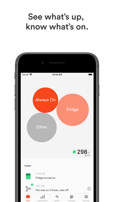Emulate iPhone app Sense Home Energy Monitor using MyAndroid