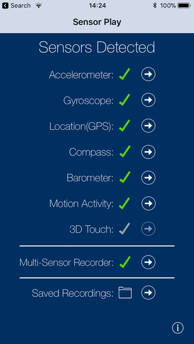 Emulate iPhone app Sensor Play - Data Recorder using MyAndroid