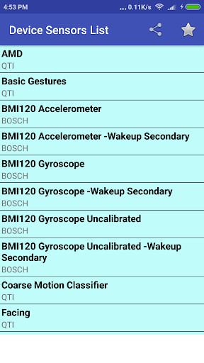 Run android online APK Sensors List from MyAndroid or emulate Sensors List using MyAndroid