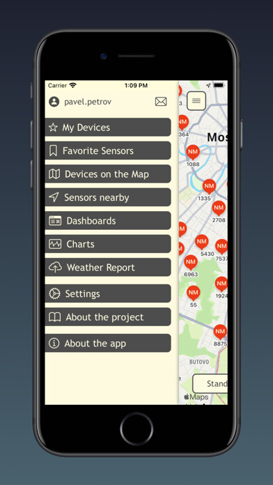 Emulate iPhone app Sensors NM using MyAndroid