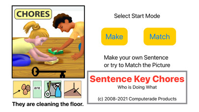 Emulate iPhone app Sentence Key Chores using MyAndroid