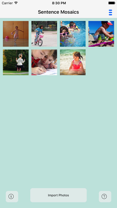 Emulate iPhone app Sentence Mosaics using MyAndroid Emulate iPhone app Sentence Mosaics using MyAndroid