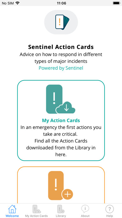 Emulate iPhone app Sentinel Action Cards using MyAndroid