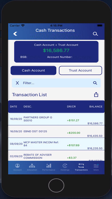 Emulate iPhone app Sentinel Invest using MyAndroid