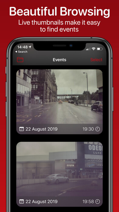 Emulate iPhone app Sentrify - Sentry Mode Viewer using MyAndroid