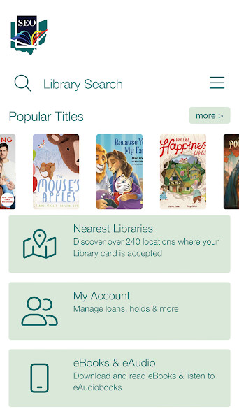 Emulate iPhone app SEO Libraries App using MyAndroid