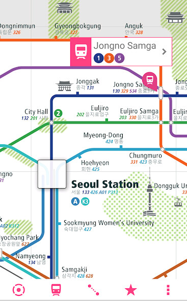 Emulate Android APK Seoul Rail Map