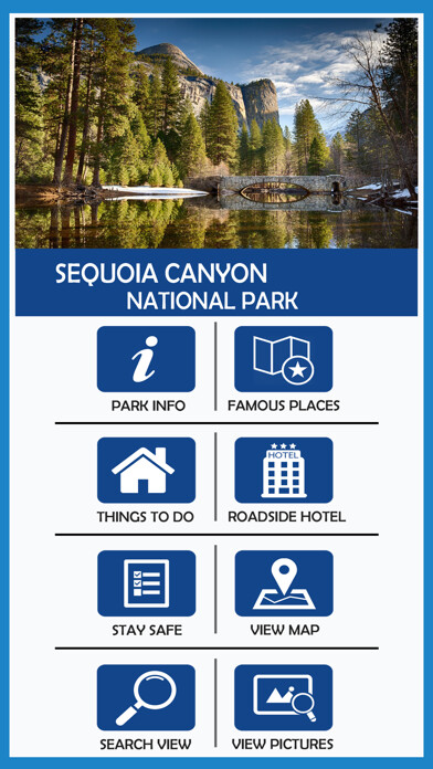 Emulate iPhone app Sequoia Canyon National Park using MyAndroid