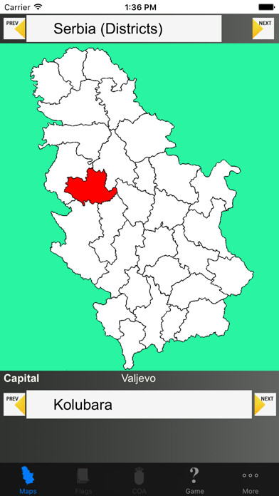 Emulate iPhone app Serbia Districts Maps and Flags using MyAndroid Emulate iPhone app Serbia Districts Maps and Flags using MyAndroid