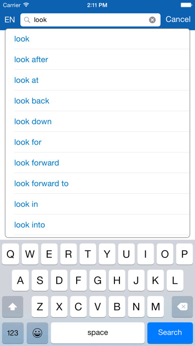 Emulate iPhone app Serbian <> English Dictionary + Vocabulary trainer Free using MyAndroid
