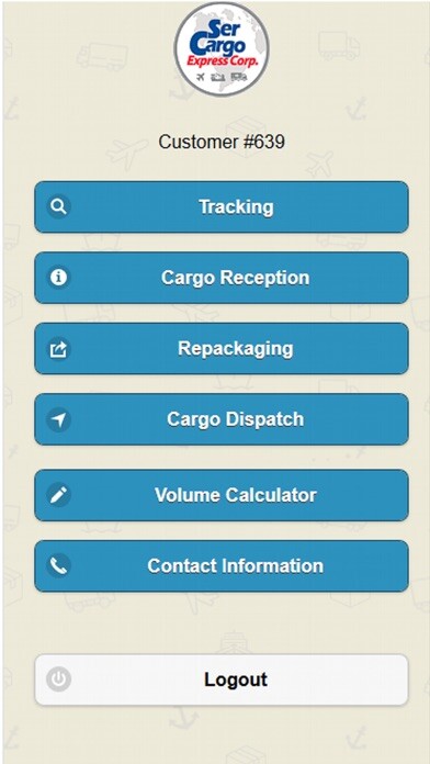 Emulate iPhone app SerCargo Express Los Angeles using MyAndroid