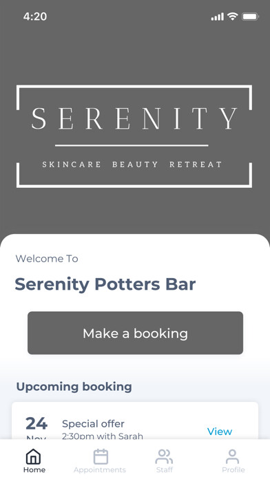 Emulate iPhone app Serenity Potters Bar using MyAndroid Emulate iPhone app Serenity Potters Bar using MyAndroid