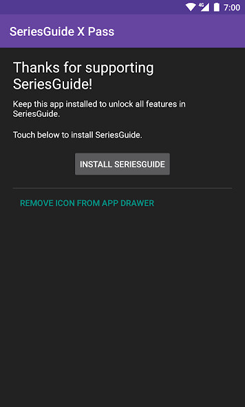 Run android online APK SeriesGuide X Unlock Key from MyAndroid or emulate SeriesGuide X Unlock Key using MyAndroid