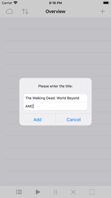 Emulate iPhone app Series Manager using MyAndroid