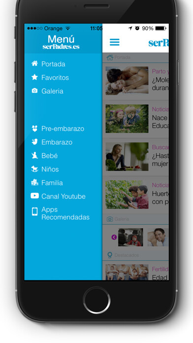 Emulate iPhone app Ser Padres App. Embarazo, bebés, niños, familia, alimentación, salud. using MyAndroid Emulate iPhone app Ser Padres App. Embarazo, bebés, niños, familia, alimentación, salud. using MyAndroid