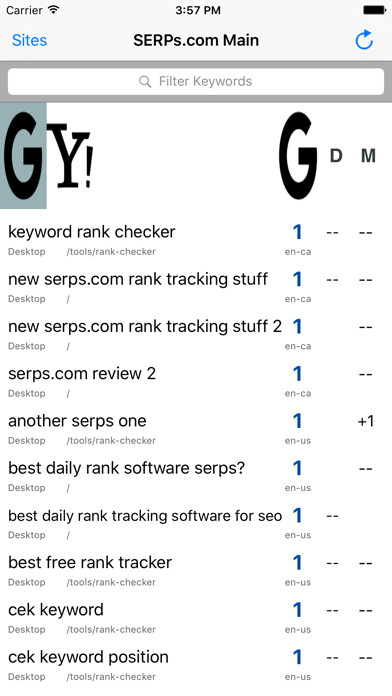 Emulate iPhone app SERPs SEO Keyword Rankings using MyAndroid